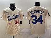 Men's Los Angeles Dodgers #34 Fernando Valenzuela Cream 2025 Tokyo Series Limited Stitched Jersey,baseball caps,new era cap wholesale,wholesale hats